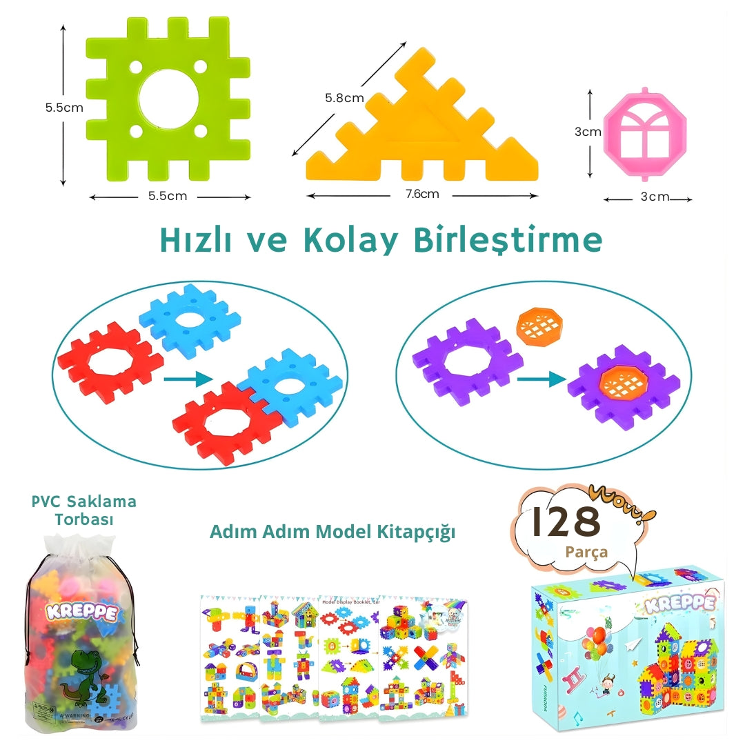 Eğitici Puzzle Şehir Kurma Seti