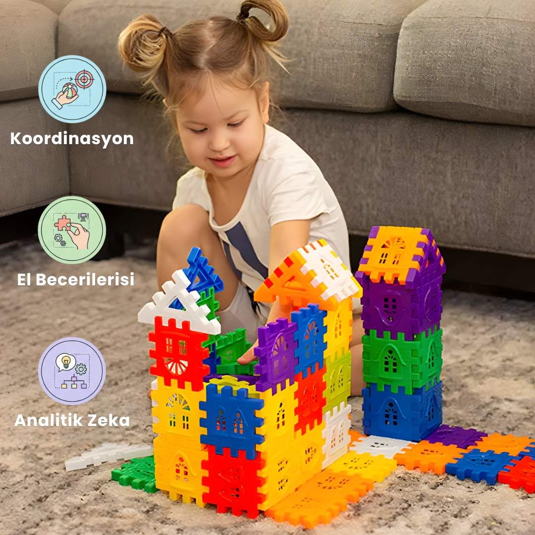 Eğitici Puzzle Şehir Kurma Seti